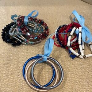 Variety of Colored Beaded Bracelet Sets